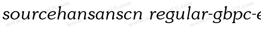 sourcehansanscn regular-gbpc-euc-h字体转换